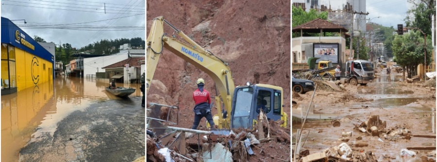 Áreas afetadas pelas chuvas em Minas Gerais são vistoriadas
